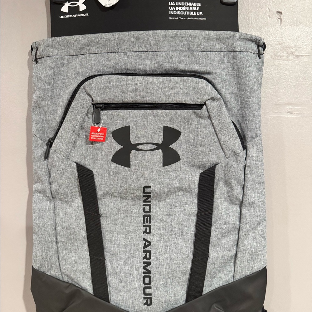 Under Armour Gray and Black Backpack Durable Athletic Design